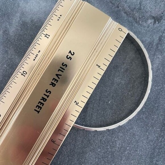 SOLD Vintage MONET Silver Bangle Bracelet - Picture 2 of 8